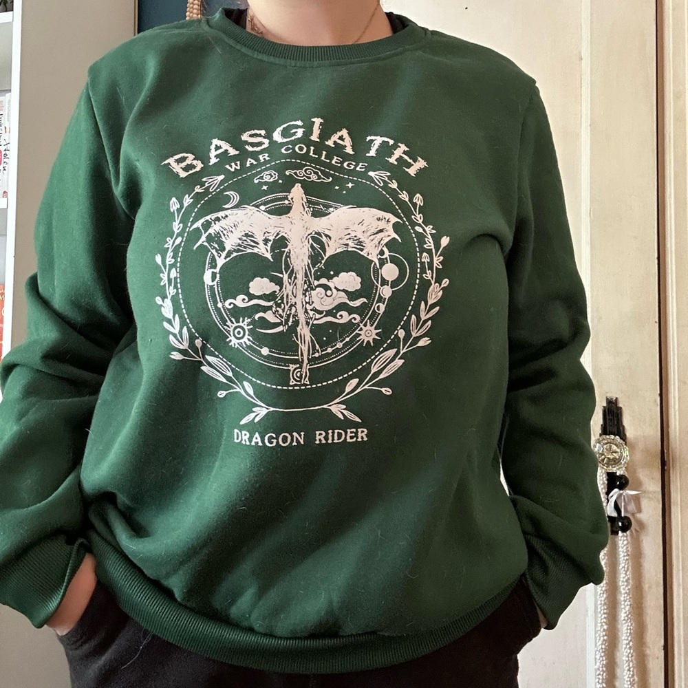 Fourth Wing Inspired Green Sweatshirt
